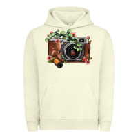 Pigment Pistachio floral eucalyptus film roll vintage camera Urban Hoodie - FaDigitalArtStudio