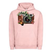 Pigment Salmon floral eucalyptus film roll vintage camera Urban Hoodie - FaDigitalArtStudio