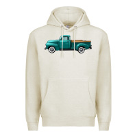 Oatmeal Heather western truck left side view Premium Hoodie - FaDigitalArtStudio