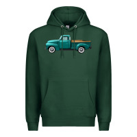 Sports Green western truck left side view Premium Hoodie - FaDigitalArtStudio