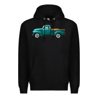 Black western truck left side view Premium Hoodie - FaDigitalArtStudio