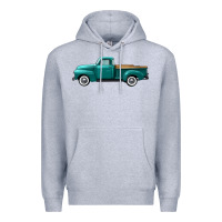 Heather Grey western truck left side view Premium Hoodie - FaDigitalArtStudio