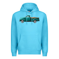 Ocean Blue western truck left side view Premium Hoodie - FaDigitalArtStudio