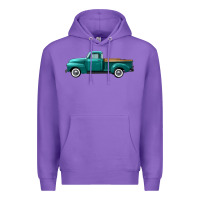 Purple western truck left side view Premium Hoodie - FaDigitalArtStudio