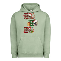 Pigment Oil Green ho ho ho skull Urban Hoodie - FaDigitalArtStudio