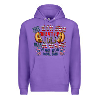 Purple you look like the 4th of july makes me want a hot dog weal bad Premium Hoodie - CowhideDigitalArt
