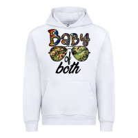 White baby of both Urban Hoodie - CowhideDigitalArt