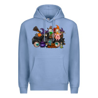 Colony Blue halloween farm animals truck Premium Hoodie - RacoonDesign