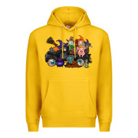 Lemon halloween farm animals truck Premium Hoodie - RacoonDesign