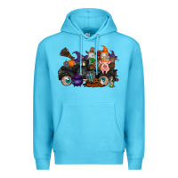 Ocean Blue halloween farm animals truck Premium Hoodie - RacoonDesign