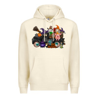 Sandshell halloween farm animals truck Premium Hoodie - RacoonDesign