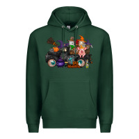 Sports Green halloween farm animals truck Premium Hoodie - RacoonDesign