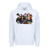 White halloween farm animals truck Premium Hoodie - RacoonDesign
