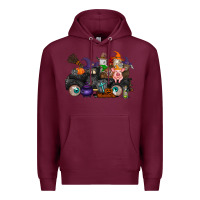 Burgundy halloween farm animals truck Premium Hoodie - RacoonDesign