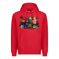 Red halloween farm animals truck Premium Hoodie - RacoonDesign