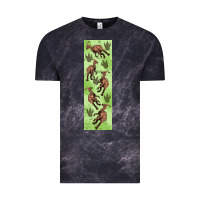Cloud Black dinosaur parasaurolophus pen wrap Vintage Tee - Artiststas
