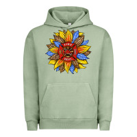 Pigment Oil Green firefighter sunflower Urban Hoodie - HRA Design Shop