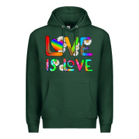 Sports Green love is love Premium Hoodie - HRA Design Shop