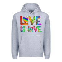 Heather Grey love is love Premium Hoodie - HRA Design Shop
