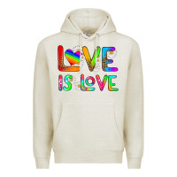 Oatmeal Heather love is love Premium Hoodie - HRA Design Shop