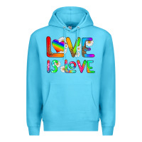 Ocean Blue love is love Premium Hoodie - HRA Design Shop