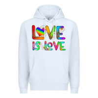 White love is love Premium Hoodie - HRA Design Shop