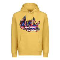 Antique Gold america Premium Hoodie - CowhideDigitalArt