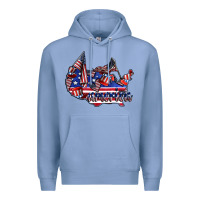 Colony Blue america Premium Hoodie - CowhideDigitalArt