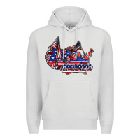 Dove Grey america Premium Hoodie - CowhideDigitalArt