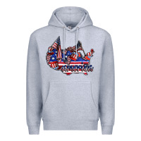 Heather Grey america Premium Hoodie - CowhideDigitalArt