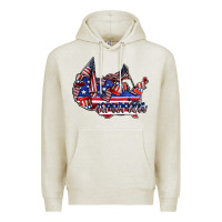 Oatmeal Heather america Premium Hoodie - CowhideDigitalArt