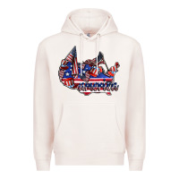 Pale Pink america Premium Hoodie - CowhideDigitalArt