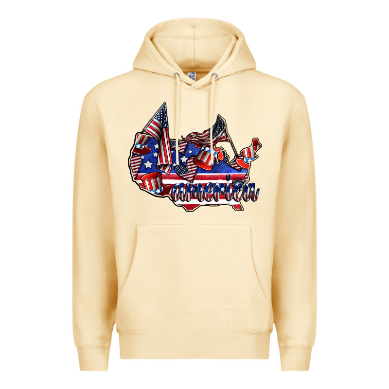 America Premium Hoodie by CowhideDigitalArt | Teevron