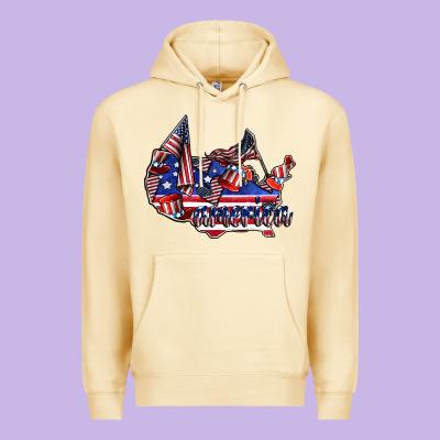 America Premium Hoodie Designed By Cowhidedigitalart