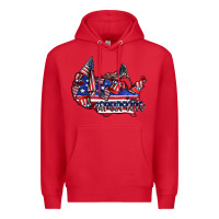 Red america Premium Hoodie - CowhideDigitalArt