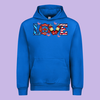 Firefighter Love Urban Hoodie Designed By Hra Design Shop