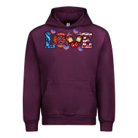 Mauve Wine firefighter love Urban Hoodie - HRA Design Shop