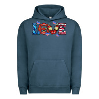 Pigment Midnight Navy firefighter love Urban Hoodie - HRA Design Shop