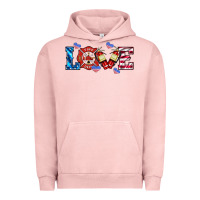 Pigment Salmon firefighter love Urban Hoodie - HRA Design Shop