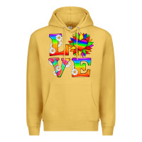 Antique Gold love and sunflower Premium Hoodie - HRA Design Shop