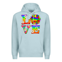 Blue Mist love and sunflower Premium Hoodie - HRA Design Shop