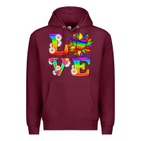 Burgundy love and sunflower Premium Hoodie - HRA Design Shop