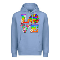 Colony Blue love and sunflower Premium Hoodie - HRA Design Shop