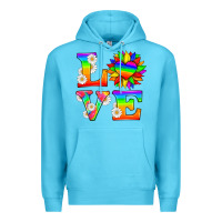 Ocean Blue love and sunflower Premium Hoodie - HRA Design Shop