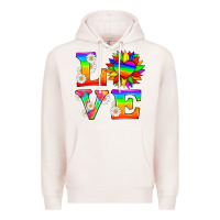 Pale Pink love and sunflower Premium Hoodie - HRA Design Shop