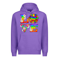 Purple love and sunflower Premium Hoodie - HRA Design Shop