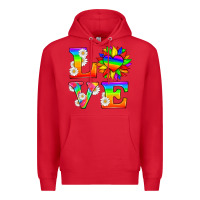 Red love and sunflower Premium Hoodie - HRA Design Shop