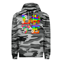 Slate Camo love and sunflower Premium Hoodie - HRA Design Shop
