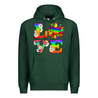 Sports Green love and sunflower Premium Hoodie - HRA Design Shop