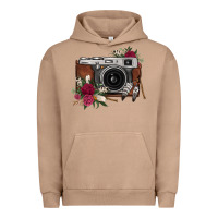 Pigment Burro floral feather vintage camera Urban Hoodie - FaDigitalArtStudio